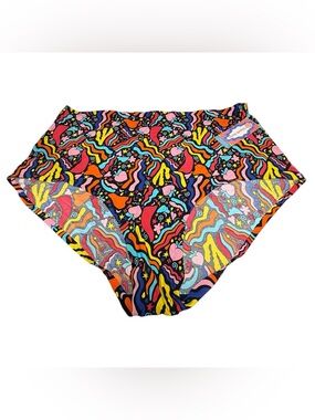 Cheek Boss Seamless Brief Panties Bold Shapes Print Multicolor Size 3X NWT